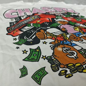 T-Shirt di Alta Qualità con Logo Personalizzato, Grafica Hip Hop e Auto, 100% Cotone, Oversize Unisex, Streetwear Casual per Appassionati di Rap - Product Image 5