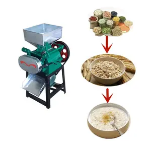 Pirinç fabrikaları için soya buğday Flaking için küçük tip yulaf ezmesi rulo Flakes Maker makinesi