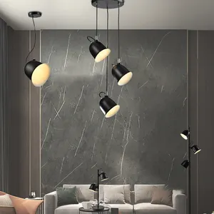 Zwart Eenvoudige Ijzeren Lamp Designer Decoratieve Opknoping Home Hotel Moderne Indoor Hanger Verlichting