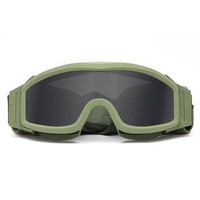 Lunettes de sécurité tactiques balistiques UV400 avec protection anti-buée, accessoire d'entraînement de chasse en extérieur, couleur beige, durables
