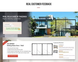 Derchi as2047 nfrc bão bằng chứng chống đạn tác động 4 bài hát lớn ban công trượt cửa kính Patio nhôm cửa trượt - Product Image 5