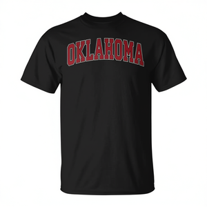 T-shirt de sport rétro vintage Oklahoma, style rouge, grande taille pour hommes - Product Image 2