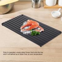 Accessoires de cuisine Plateau de dégivrage rapide pour viande Nouveau Style Plateau en aluminium pour décongeler la viande congelée Plaque de dégivrage rapide de couleur noire