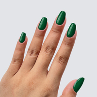 Autocollants d'ongles en gel semi-durcis personnalisés à prix de gros, design vert nude, bandes de gel UV pour salon de manucure
