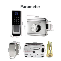 Serrure intelligente numérique pour porte extérieure Wi-Fi, coffre-fort domestique, serrure à code Tt Lock, application Tuya, pour appartement, maison