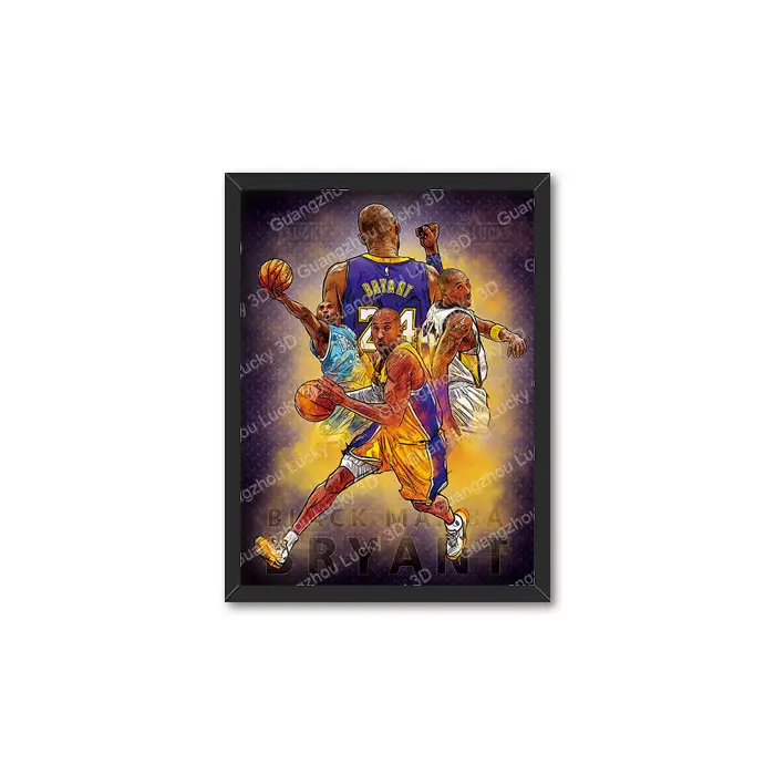 30 stilleri 30X40cm 3D merceksi futbol posteri 3D Flip futbol resim toptan 3d merceksi basketbol oyuncu posteri