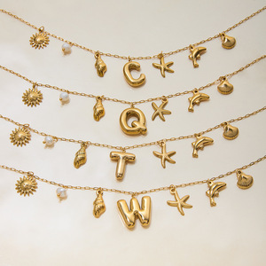 Collier en acier inoxydable avec pendentif thème étoile de mer, coquillage et perle, chaîne de clavicule, bijou cadeau - Product Image 4