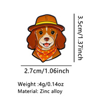 Broches mignonnes en émail souple pour sacs à dos, sacs à main et porte-documents, motifs chiens de dessin animé, accessoires de bijouterie pour femmes