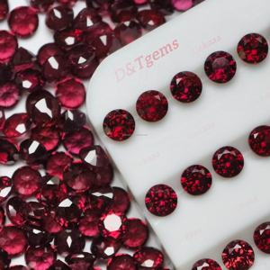 Doğal Kırmızı Garnet A+ Kalite Değerli Taş, 0.8-6.5mm Yuvarlak Gevşek Taş Takı İçin - Rekabetçi Fiyat - Product Image 3