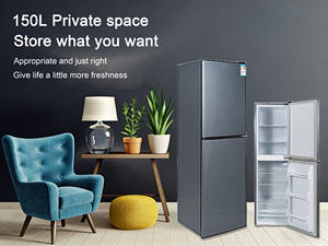 Réfrigérateur à congélateur supérieur 150L Compresseur électrique Installation portable Neuf Double porte Réfrigérateur pour la maison - Product Image 4