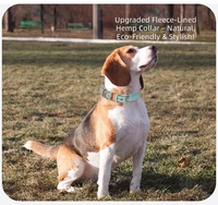 Collier pour chien en toile respirante, réfléchissant, rembourré et durable, avec boucle en métal robuste, pour chiens de taille moyenne à grande.