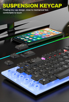 Ordinateur RGB Abs Teclado Klavye kit USB filaire clavier et souris ensembles de combos pour ordinateur de bureau