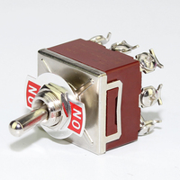 Interrupteur à bascule en laiton robuste, 3PDT 9 broches momentané 20A 125VAC 30A 12VDC, pour applications automobiles, marines et industrielles
