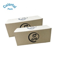 Boîtes en papier kraft écologiques personnalisées avec logo noir pour l'expédition de vêtements, l'emballage de colis, les cadeaux cosmétiques