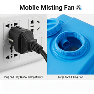 Industrial Commercial Outdoor Portable Mobile Spray Fan, 580W High-power Large Air Cooler - Product Image 4