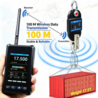 Dynamomètre numérique sans fil avec récepteur portable et crochets, cellule de charge de grue 1-20 tonnes pour la surveillance de la tension de levage