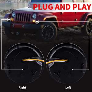 Nouveaux feux de signalisation LED <span class=keywords><strong>pour</strong></span> calandre avant avec lentilles fumées <span class=keywords><strong>pour</strong></span> Wrangler JK JKU 2007-2017, LED ambre - Product Image 5
