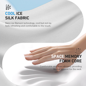 Oreiller <span class=keywords><strong>de</strong></span> <span class=keywords><strong>Voyage</strong></span> Cervical Populaire en Mousse à Mémoire <span class=keywords><strong>de</strong></span> Forme en U avec Tissu Soie Glacée et Capuche - Product Image 4