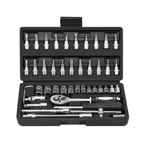 Professional Grade 46PCS Mechanic Tool Kit 3/8" Ratchet Metric Sockets Torx/Hex Bits Extension Manual Toolbox SDGJX-46 Combinati - Product Image 1