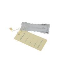 Étiquettes volantes de vêtements d'impression UV transparente Étiquettes volantes Étiquettes de vêtement en aluminium en carton