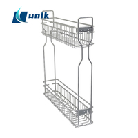 UNIK YC115 Panier de rangement de cuisine en fil métallique, égouttoir à bouteilles, tiroir coulissant, organisateur de bouteilles d'eau et d'épices