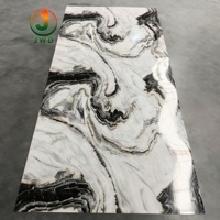 Panneau mural en PVC UV imitation marbre pour fond de télévision, plaque composite en plastique UV, vente en gros