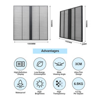 Verre transparent haute luminosité affichage LED P2.6-5.2 utilisation en intérieur certifié CE 2-3 ans de garantie mur vidéo lisible par la lumière du soleil