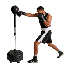 Saco de <span class=keywords><strong>Boxeo</strong></span> Cobra Reflex para Fitness, Entrenador de Velocidad Portátil, Poste de Acero Ajustable, Bola de PU Resistente, Equipo de Entrenamiento para <span class=keywords><strong>Gimnasio</strong></span> - Product Image 2