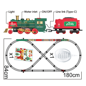 Cypress 2025 New <span class=keywords><strong>Arrival</strong></span> giáng sinh điện theo dõi <span class=keywords><strong>Train</strong></span> với Lights & âm thanh B/O Xmas Quà Tặng đường sắt Trains đồ chơi Set cho trẻ em - Product Image 5
