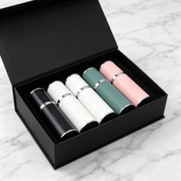 Atomiseur de parfum personnalisé avec logo OEM, flacon de voyage rechargeable, étui en cuir de luxe, emballage de parfum, flacons de parfum