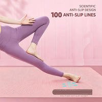 Tapis de yoga et Pilates multifonctionnel 185 cm extra long, antidérapant, absorption des chocs, certifié, 10 mm d'épaisseur, silencieux pour le fitness quotidien