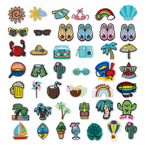 KỲ NGHỈ HÈ bãi biển-Các Bản vá thêu theo chủ đề, bikini, bãi biển đầy nắng, thêu máy tính, <span class=keywords><strong>Hawaii</strong></span>. - Product Image 1