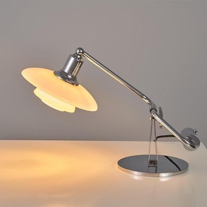 Classic Danish Vintage Glass <b>Table</b> <b>Lamp</b> E27 LED Flexible Desk <b>Lamp</b> For Bedroom Living Room - Product Image 1