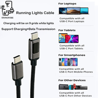 Cable de Carga Rápida Tipo-C de 100W PD 3.1 5A con Trenzado de Nailon, Conductor de Cobre Puro y Aleación de Aluminio para Computadora y Cámara - 1m/2m/3m