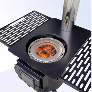 2023新颖设计的小型室内铸铁柴火炉柴火炉带烤箱中国制造商