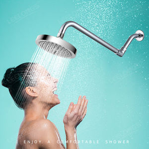 Extension de pomme de douche forte, bras de douche en acier inoxydable avec <span class=keywords><strong>coude</strong></span> en laiton, 4 pièces - Product Image 3