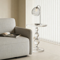 Table basse moderne de luxe en acrylique Yaoming YM-F0003, personnalisable pour le salon, décoration intérieure, meubles