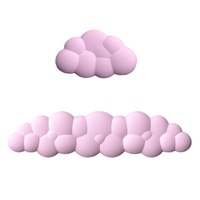 Repose-poignets monobloc en cuir couleur unie pour clavier, forme nuage, coussin de protection pour les mains et les poignets, pour bureau transfrontalier