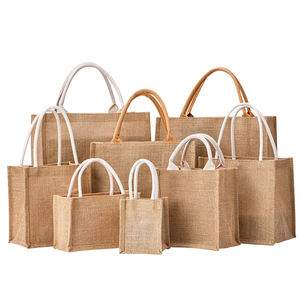 Sac fourre-tout en lin personnalisé avec poignée en corde et <span class=keywords><strong>taux</strong></span> de clic élevé pour la promotion de marques écologiques et l'utilisation quotidienne - Product Image 1