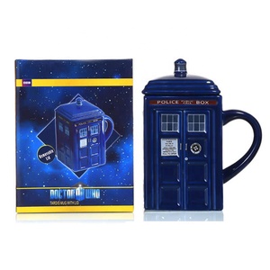 Mug à café en céramique de 500 ml, boîte de police Tardis de Doctor Who, avec couvercle, pour thé, lait, mugs créatifs, cadeaux de Noël pour enfants - Product Image 6