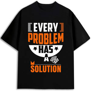 Camiseta para Hombre con Estampado 'Cada Problema Tiene una Solución', 100% Algodón, Corte Regular, Diseño Ecológico - Product Image 1