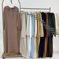 Sharut Vente en Gros Aïd Islamique Hiver Modeste Dubaï Abaya Cardigan Ample Robe Musulmane Femme Sweatshirt Capuche Décontractée Robe Abaya