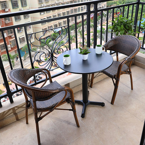 Ensemble <span class=keywords><strong>table</strong></span> et chaises en rotin pour <span class=keywords><strong>balcon</strong></span>, style simplicité moderne, pour hôtel, villa, jardin, <span class=keywords><strong>chaise</strong></span> de loisirs, <span class=keywords><strong>chaise</strong></span> en rotin tressé - Product Image 6