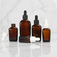 Botol Kaca Amber Bulat Berkualitas Tinggi Kapasitas Mini 5ml 15ml 30ml Grosir dengan Pipet untuk Minyak Esensial Pelembab Kulit