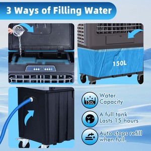 Outdoor Industrial 220v <b>Portable</b> Evaporative air Cooler <b>Unit</b> <b>Ac</b> <b>Portable</b> Water air Conditioner Evaporative Cooling Fan System - Product Image 3