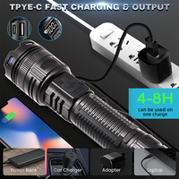 Lampe torche tactique multifonctionnelle portable Helius ultra-lumineuse avec affichage numérique, laser blanc LED, lampe de pêche en plein air