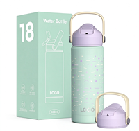 Bouteille d'eau isotherme moderne de qualité supérieure en acier inoxydable 304 à double paroi avec paille