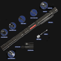 Stylo tactique de survie portable 16-en-1 en aluminium, outils multiples, cadeau EDC cool pour hommes, papas, maris, copains, Noël, anniversaires
