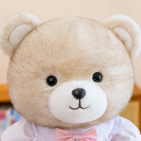 Peluche Ours en Peluche Kawaii avec Robe à Nœud en Dentelle et Jupe Amovible, Poupée Douce, Décoration d'Intérieur, Cadeau d'Anniversaire pour Enfants
