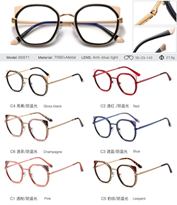 Gafas de Alta Calidad MS 95971, Gafas de Computadora con Diseño de Ojos de Búho, Logotipo Personalizado, Protección contra Luz Azul, Montura Redonda, Gafas de Lectura - Product Image 6